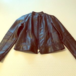 GUESS faux leather bomber jacket UEC